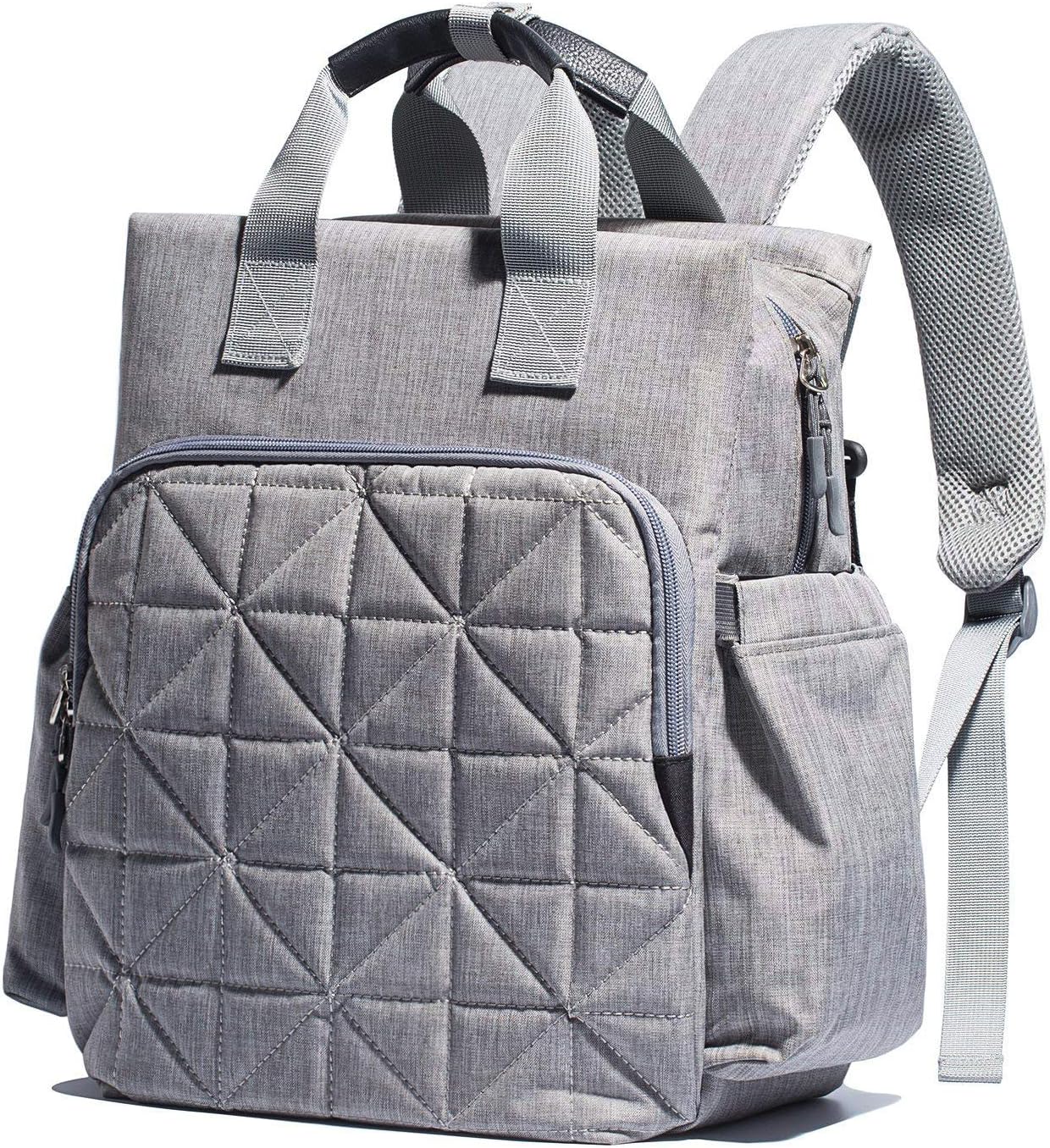 SoHo Kenneth Diaper Backpack 6Pc Set Tote Bag, Gray