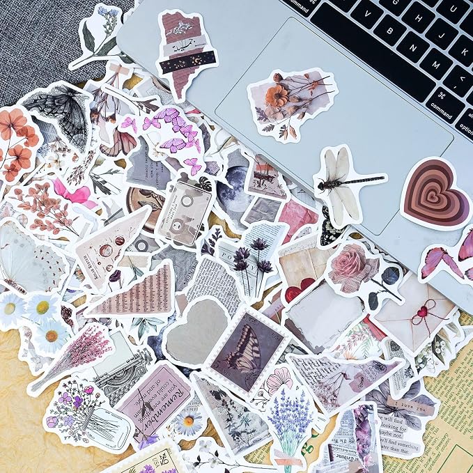 120Pcs Vintage Aesthetic Stickers