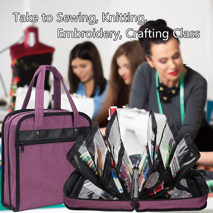 PACMAXI Sewing Accessories Storage Bag, Craft Tools | Roomy carry bag