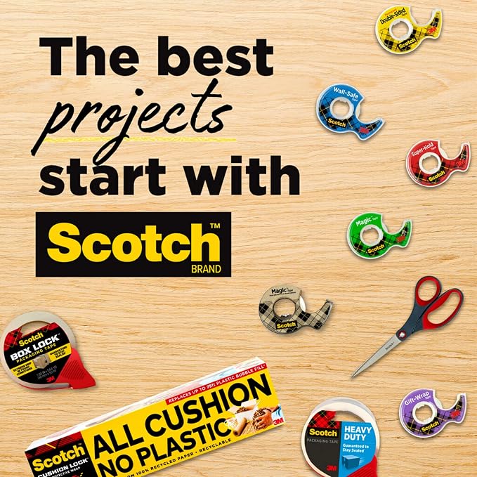 Scotch Magic Tape with Scotch Desktop Dispenser, 6 Rolls of 3/4" x 1000" | Plus