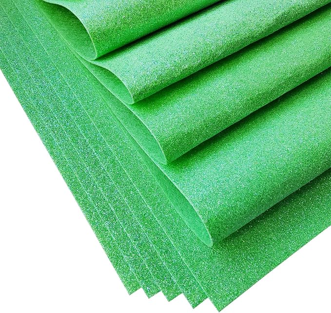Jtnohx Glitter Felt Fabric, 8 x12 inches Felt Square