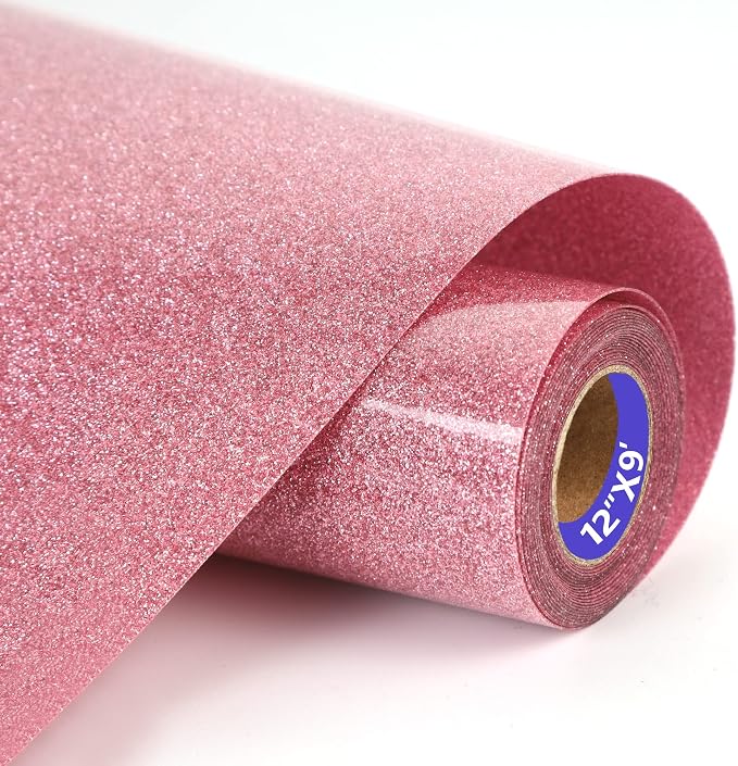 HTVVETUR Glitter HTV Vinyl Rolls Heat Transfer Vinyl