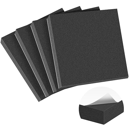 MYFAMIREA 4 PCS Adhesive Foam Padding Sheets Closed Cell Self Adhesive Sticky