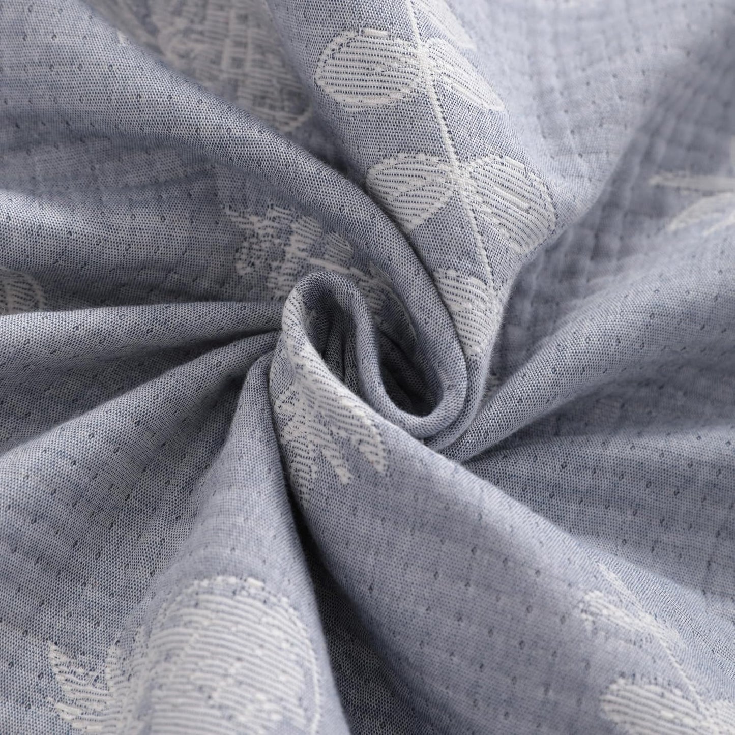NTBAY 3 Layer Toddler Blanket, Muslin Cotton Jacquard Bed Blankets, Lightweight Thermal Baby Blanket, Super Soft and Warm Crib Blanket for All Seasons, Decoration Gift, 30"x40", Blue Pineapple