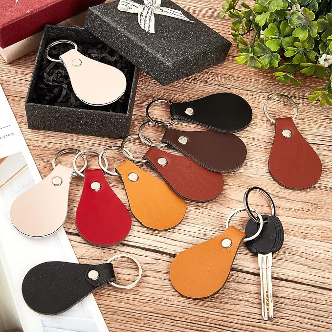 Taiyin 30 Pcs Leather Key Fob Kit