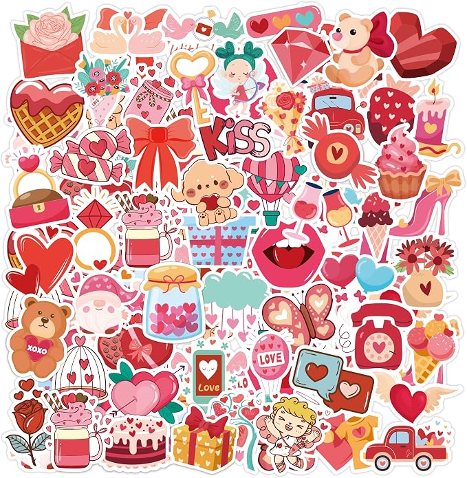 Valentines Party Favors | 100 PCS Valentines Stickers