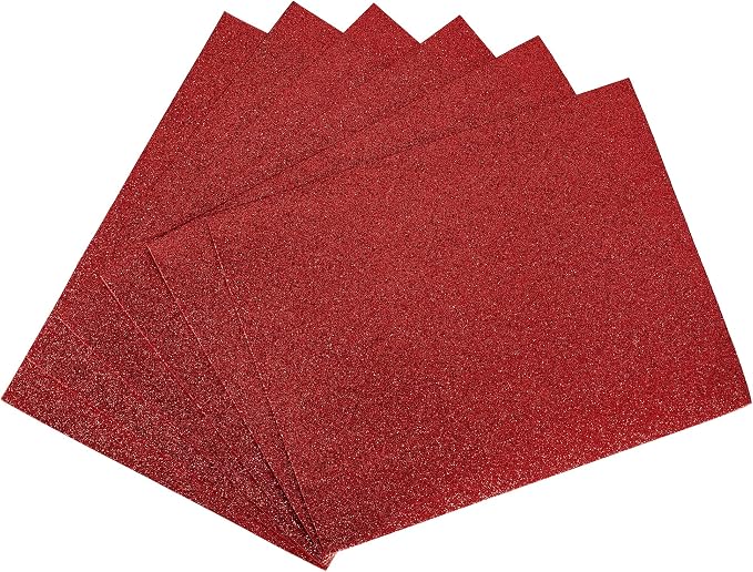 uxcell Red Shiny EVA Foam Sheets 11 x 8 Inch 2mm Thick