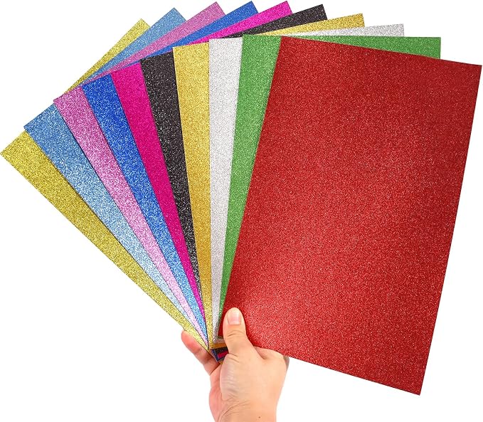 10 Sheets Glitter Decorative Cardstock Paper 30 X 20cm A4 Paper