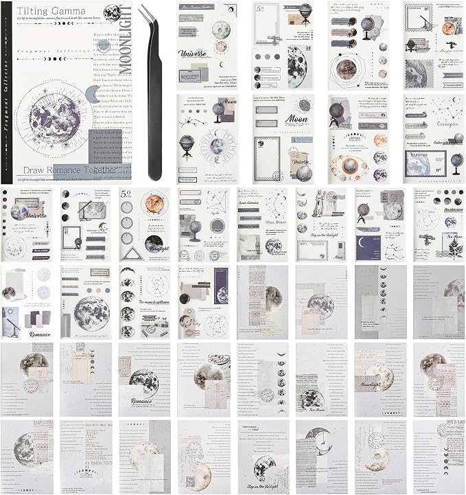 Aesthetic Planet Vintage Washi Stickers