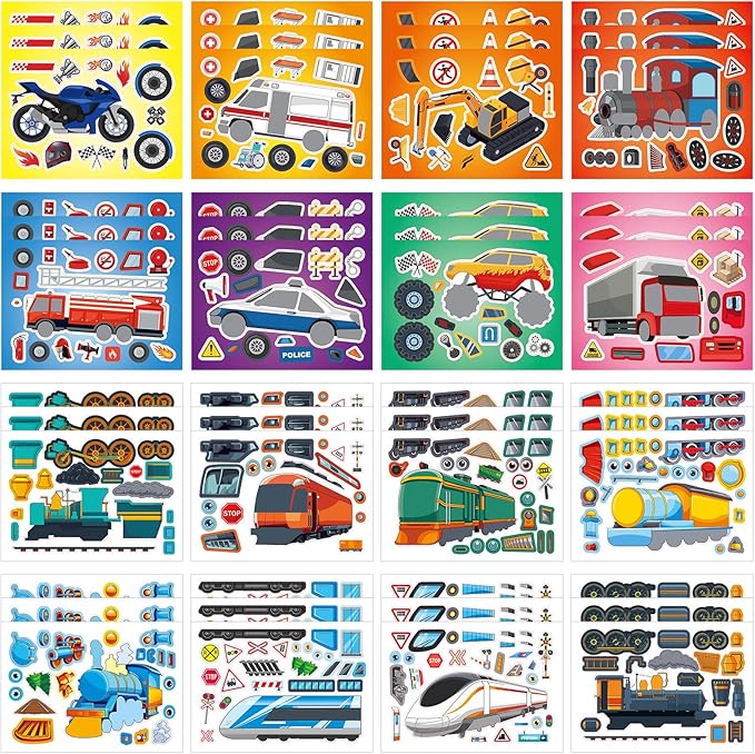 48 Sheets Create Vehicle of Dreams Stickers, Make Your Own Stickers