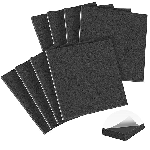 MYFAMIREA 8 PCS Adhesive Foam Padding Sheets Closed Cell Self Adhesive Sticky