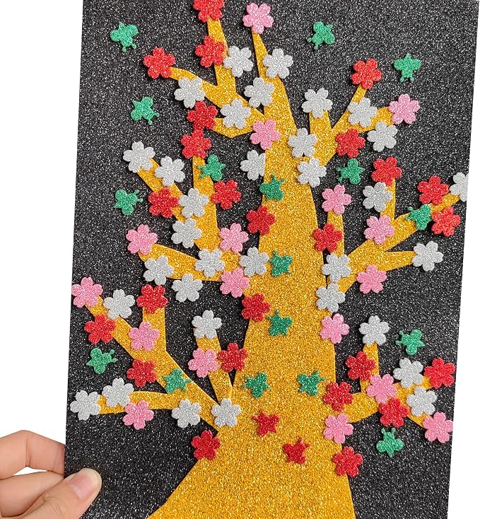 SALEMAR Gold Sticky Glitter Foam Sheets