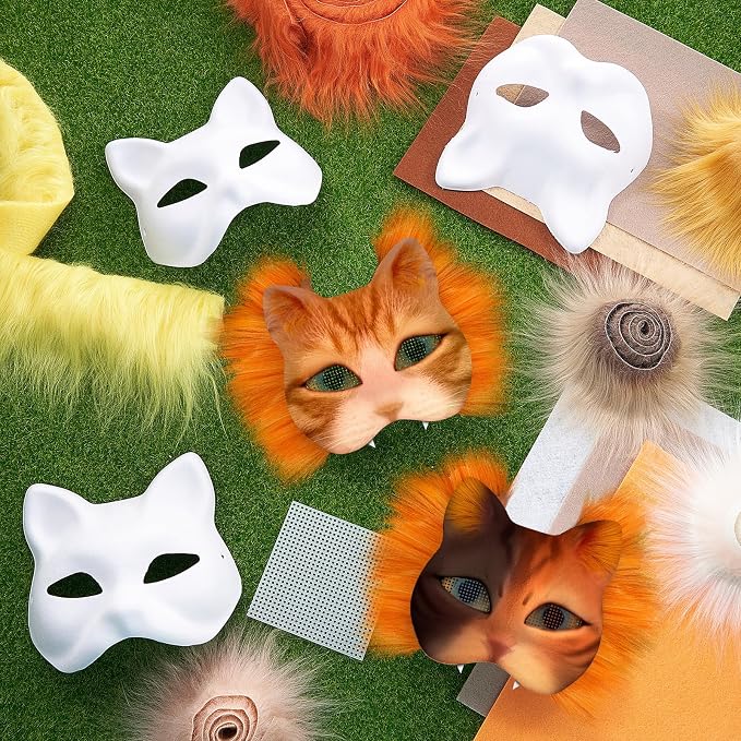 Seenelling DIY Therian Mask Kit Blank Cat Mask