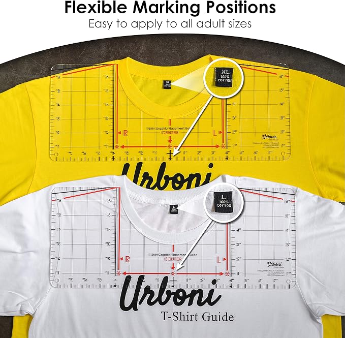 Tshirt Ruler Guide for Vinyl Alignment, Shirt Measurement Tool Placement Center