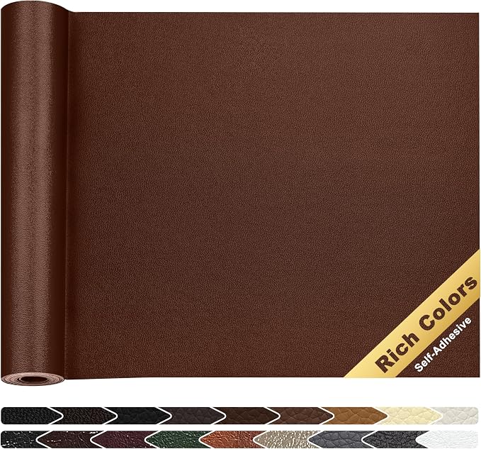 KING MOUNTAIN Leather Repair Patch, 16 x 60 Inches self Adhesive Leather Repair