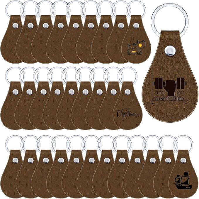 Taiyin 30 Pcs Leather Key Fob Kit