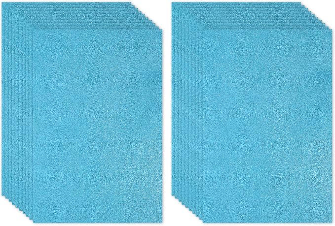 PATIKIL Light Blue Shiny EVA Glitter Foam Sheet 11 x 8 Inch 2mm Thick