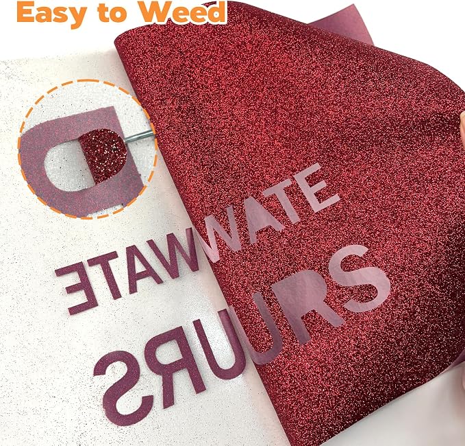 HTVVETUR Glitter Heat Transfer Vinyl