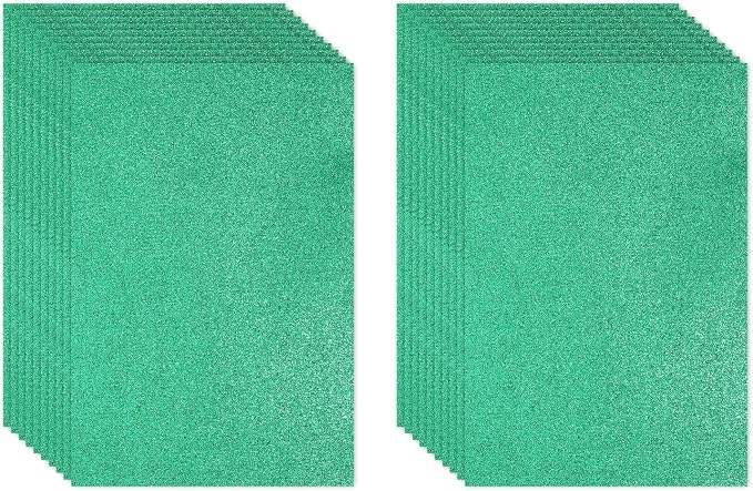 PATIKIL Dark Green Shiny EVA Glitter Foam Sheet 11 x 8 Inch 2mm Thick Sparkle