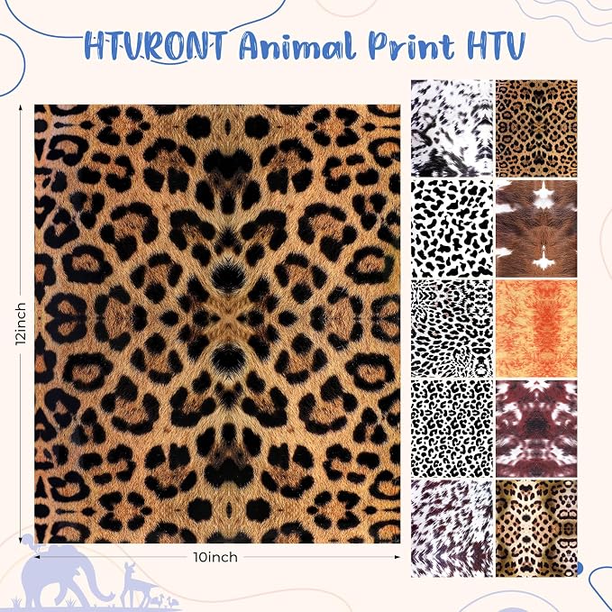 HTVRONT Leopard HTV Heat Transfer Vinyl