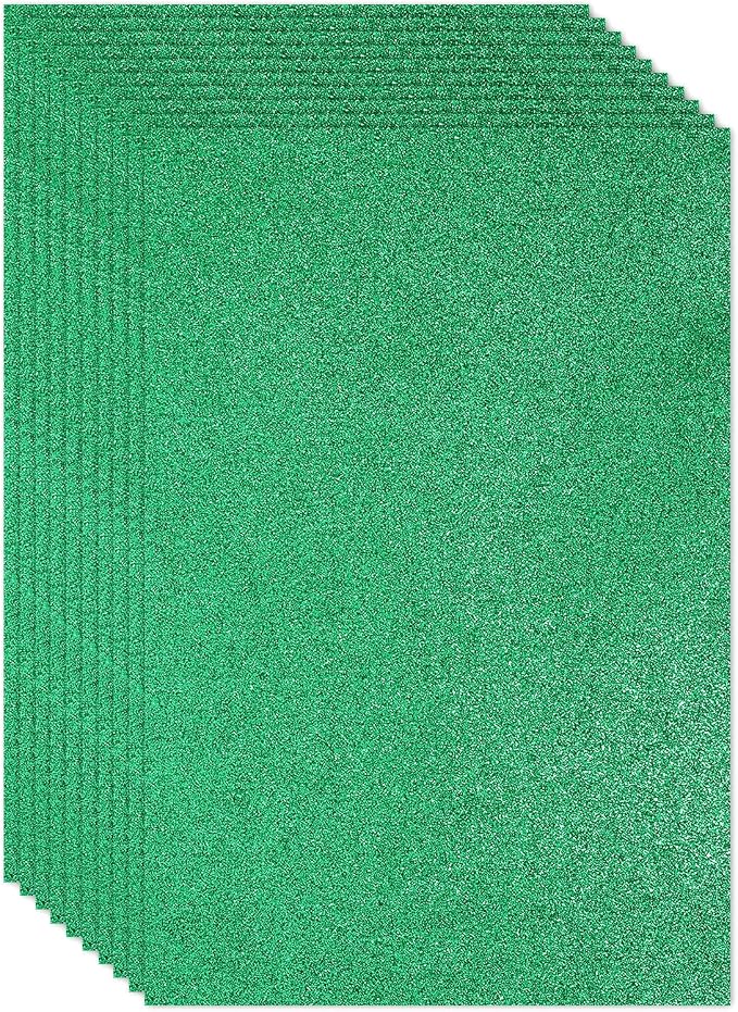 PATIKIL Green Shiny EVA Glitter Foam Sheet 16x12 Inch 2mm Thick