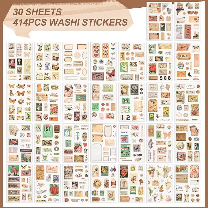 Vintage Journal Stickers