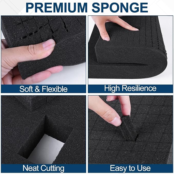 MYFAMIREA 8 Pcs Pick and Pluck Foam Sheets 2 Size Polyurethane Apart Foam