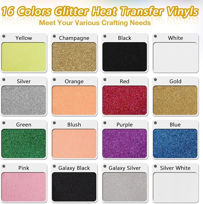 TORC Silver Glitter HTV Silver Heat Transfer Vinyl HTV Rolls