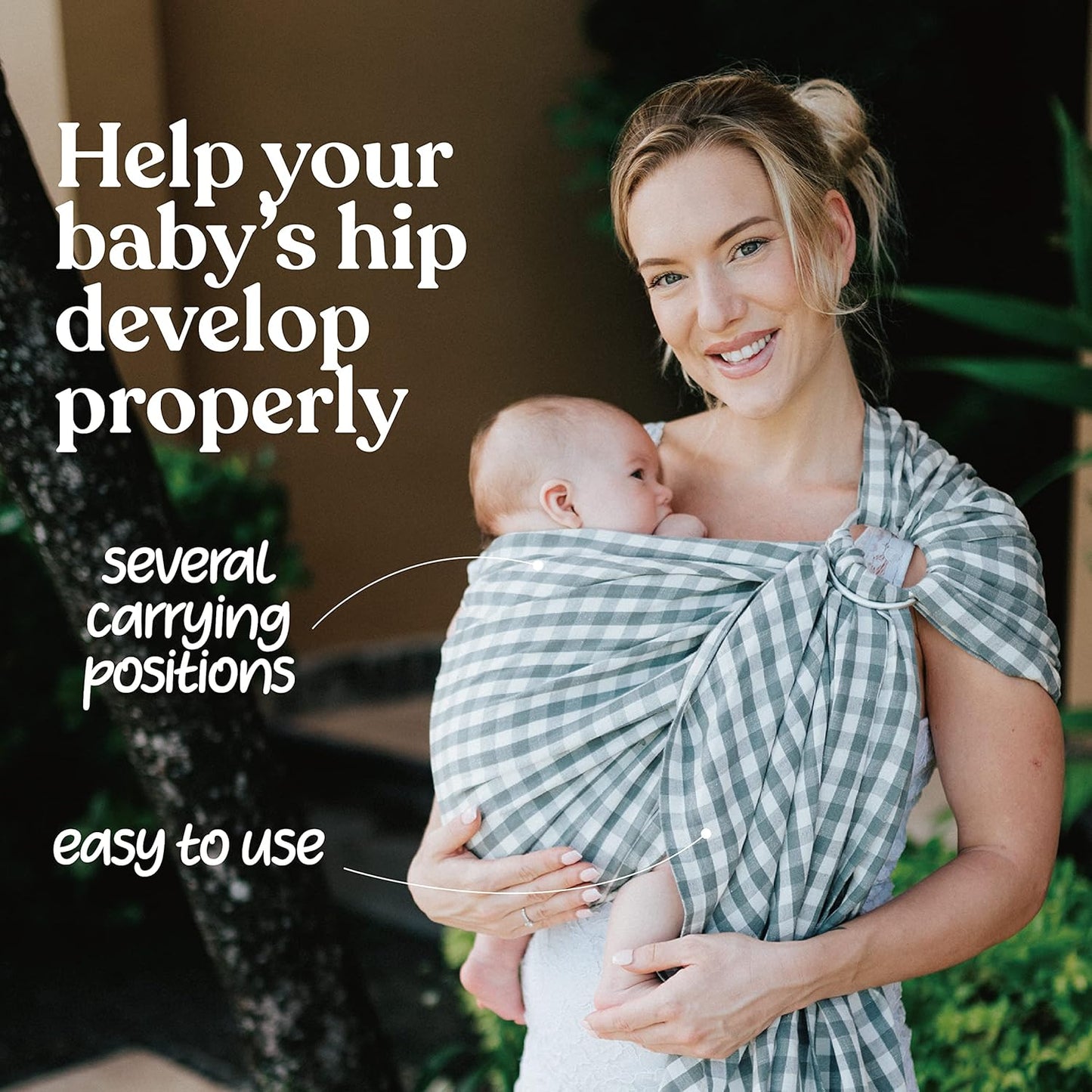 Nalakai Luxury Ring Sling Baby Carrier, Soft Linen Blend Baby Sling, Baby Wrap, Wear Your Little One Close to Your Heart, Comfort, Style
