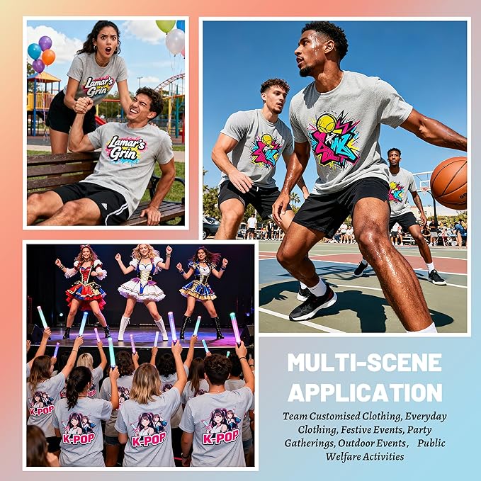 Joyclub 5 PCS Unisex Sublimation Blanks Bulk Polyester T Shirts