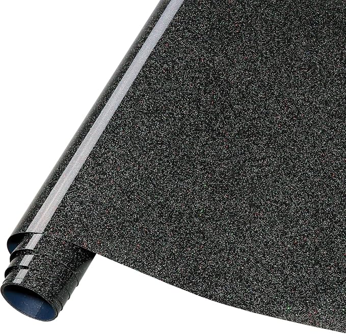 Tintnut Galaxy Black Heat Transfer Vinyl Roll, easy cut & weed, stretch washable