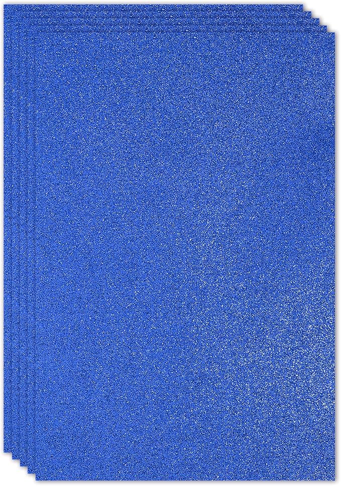 PATIKIL Dark Blue Shiny EVA Glitter Foam Sheet 11.8 x 7.9 Inch 2mm Thick