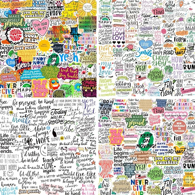 300PCS Positive Motivational Words Stickers