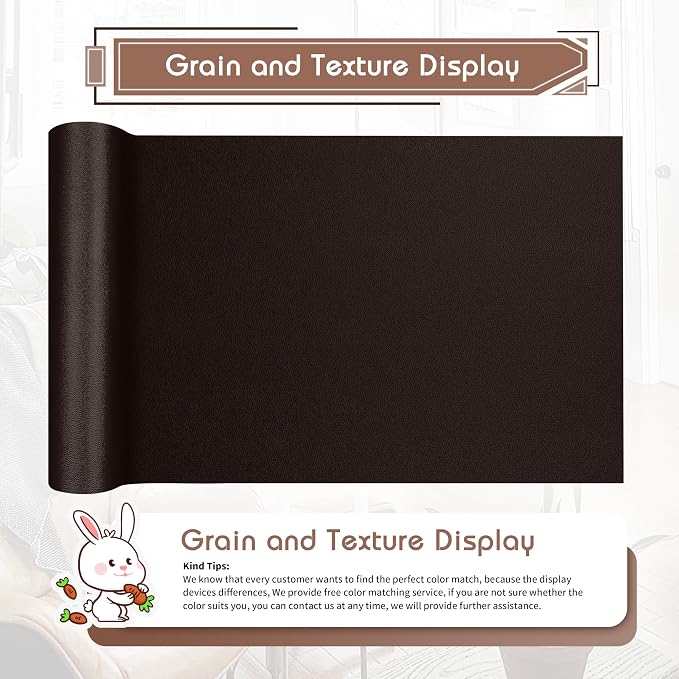KING MOUNTAIN Leather Repair Patch, 12 x 60 Inches Self-Adhesive Repair Tape