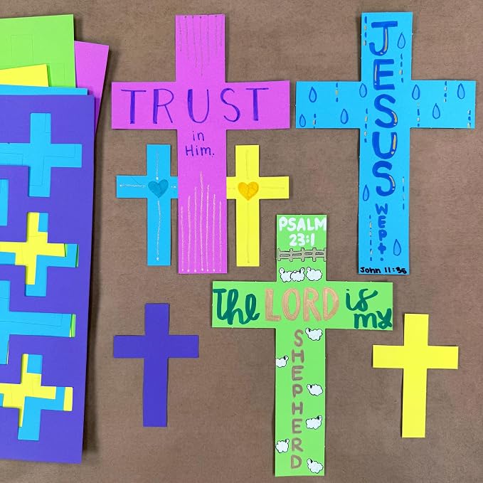 100 Pieces Cross Cutouts Happy