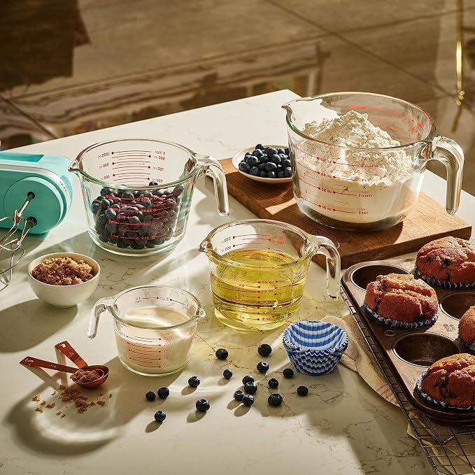 Le'raze Set of 3 Glass Measuring Cups