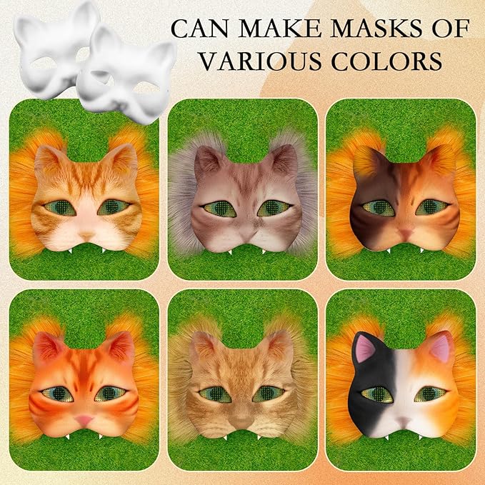Seenelling DIY Therian Mask Kit Blank Cat Mask