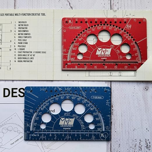 Designer – 15-in-1 Credit Card Multitool Ruler – Aluminium Wallet Multitool Card
