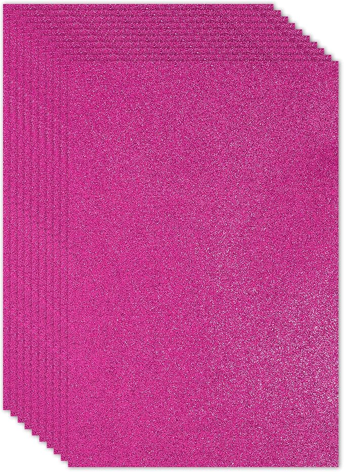 PATIKIL Fuchsia Shiny EVA Glitter Foam Sheet 16x12 Inch 2mm Thick