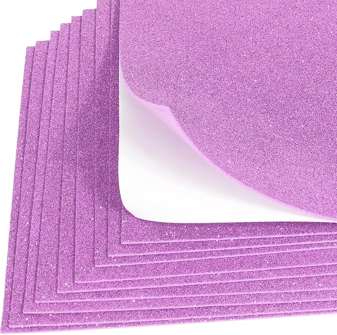 10 Sheets Glitter Cardstock Paper