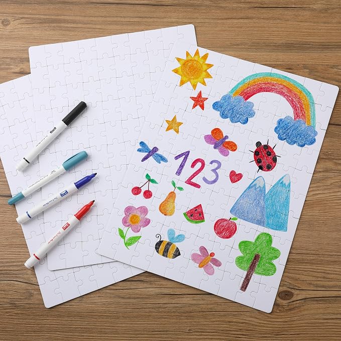 Mr. Pen- Blank Puzzle, 5 Pack, 100 Pieces/Pack, 10.6" x 14.2" | Blank Puzzles