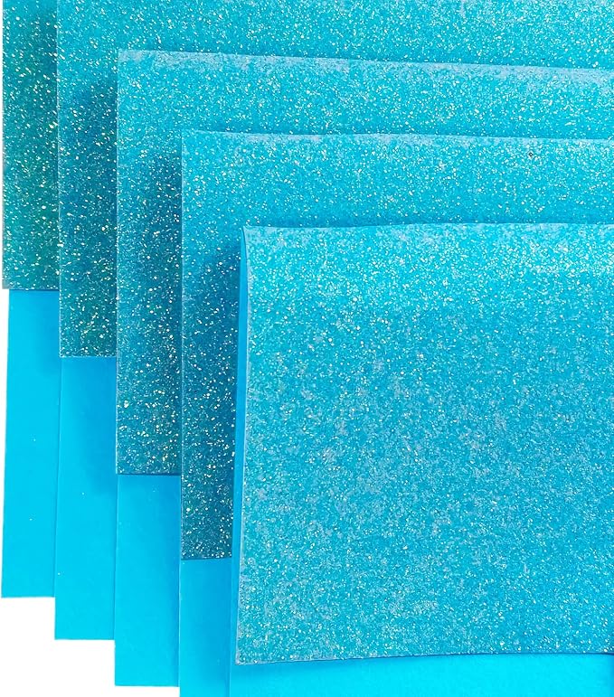 Jtnohx Glitter Felt Fabric, 8 x12 inches Felt Square Glitter