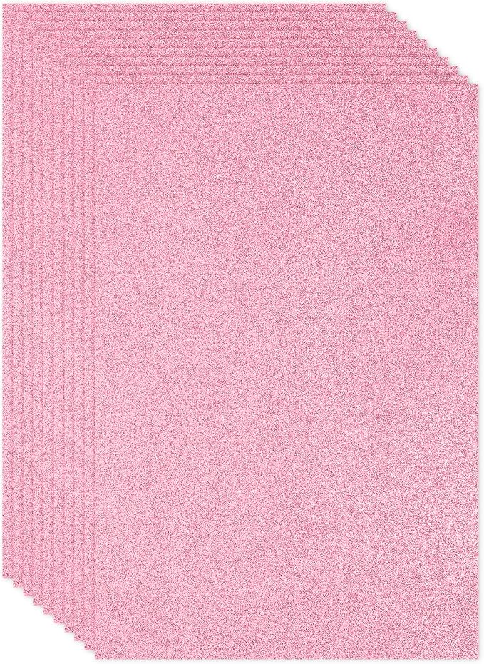 PATIKIL Pink Shiny EVA Glitter Foam Sheet 11 x 8 Inch 2mm Thick Sparkle EVA
