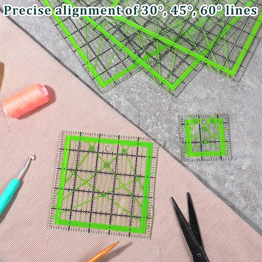 Quilting Rulers, 5 Square Quilting Templates
