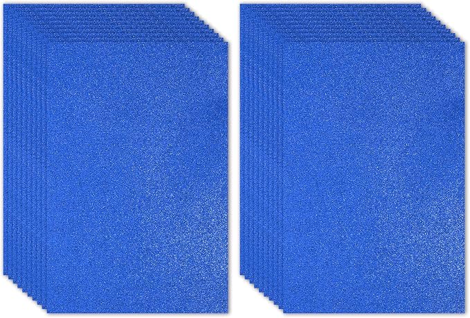 PATIKIL Dark Blue Shiny EVA Glitter Foam Sheet 16x12 Inch 2mm Thick