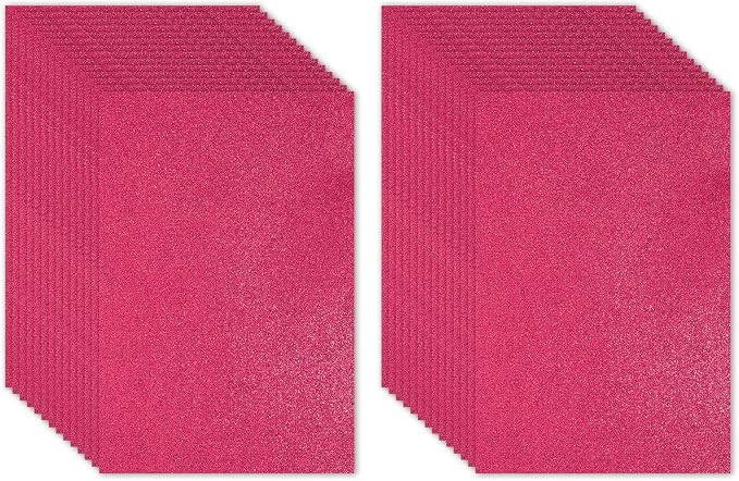 PATIKIL 30Sheets Wine Red EVA Glitter Foam Sheet 11.8 x 7.9 Inch 2mm Thick