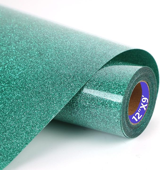 HTVVETUR Glitter HTV Vinyl Rolls Heat Transfer Vinyl