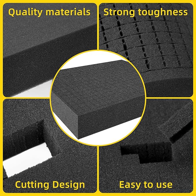 DECOHS 4 PCS Pick Apart Foam Insert- 2 Size Pick and Pluck Foam- Pluck Pre Cube