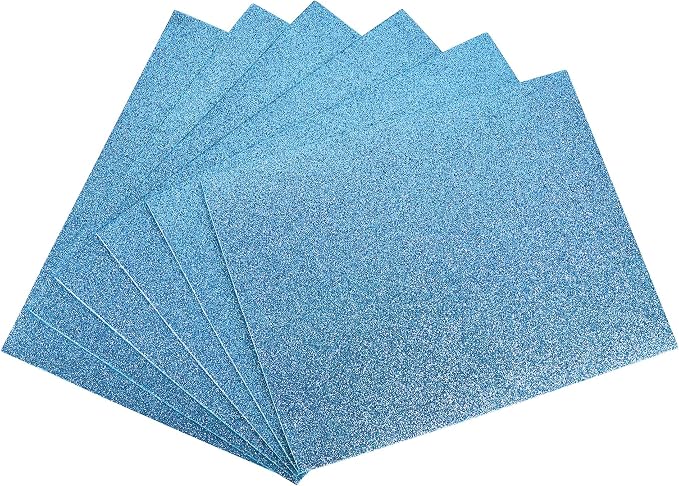 uxcell Blue Shiny EVA Foam Sheets 11 x 8 Inch 2mm Thick