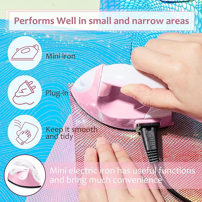 Honoson Mini Craft Iron Mini Heat Press Small Iron 3.93 x 2.36 x 2.76 in